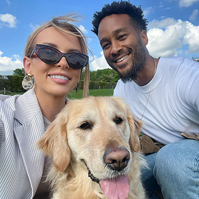 happy couple with ukrainian girl