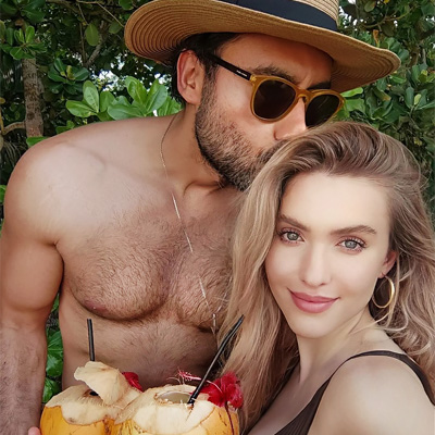 happy couple with polish girl